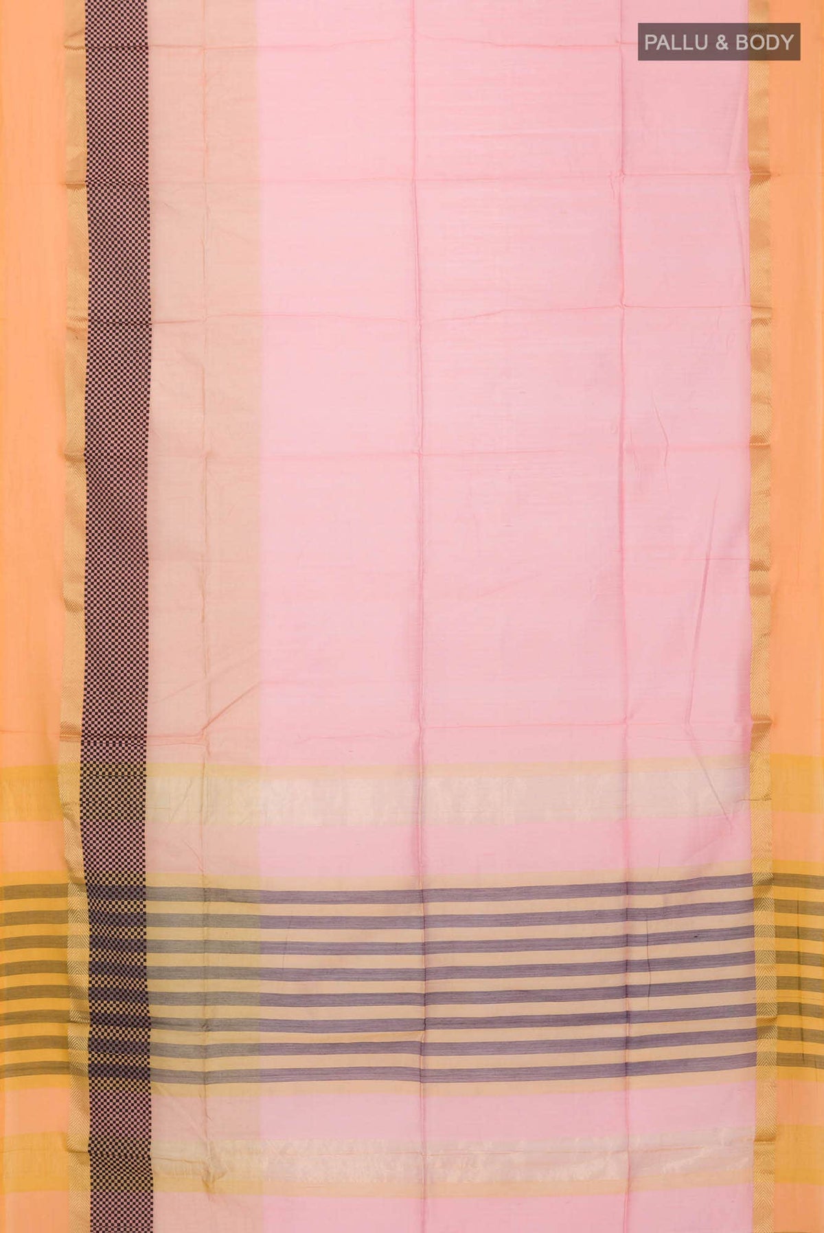 Coral Maheshwari Silk Cotton Saree