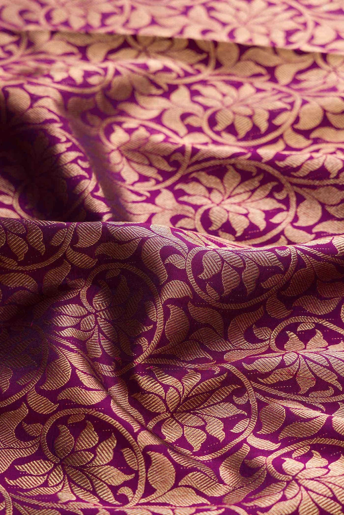 Purple Dual Tone Kanchipuram Silk Saree
