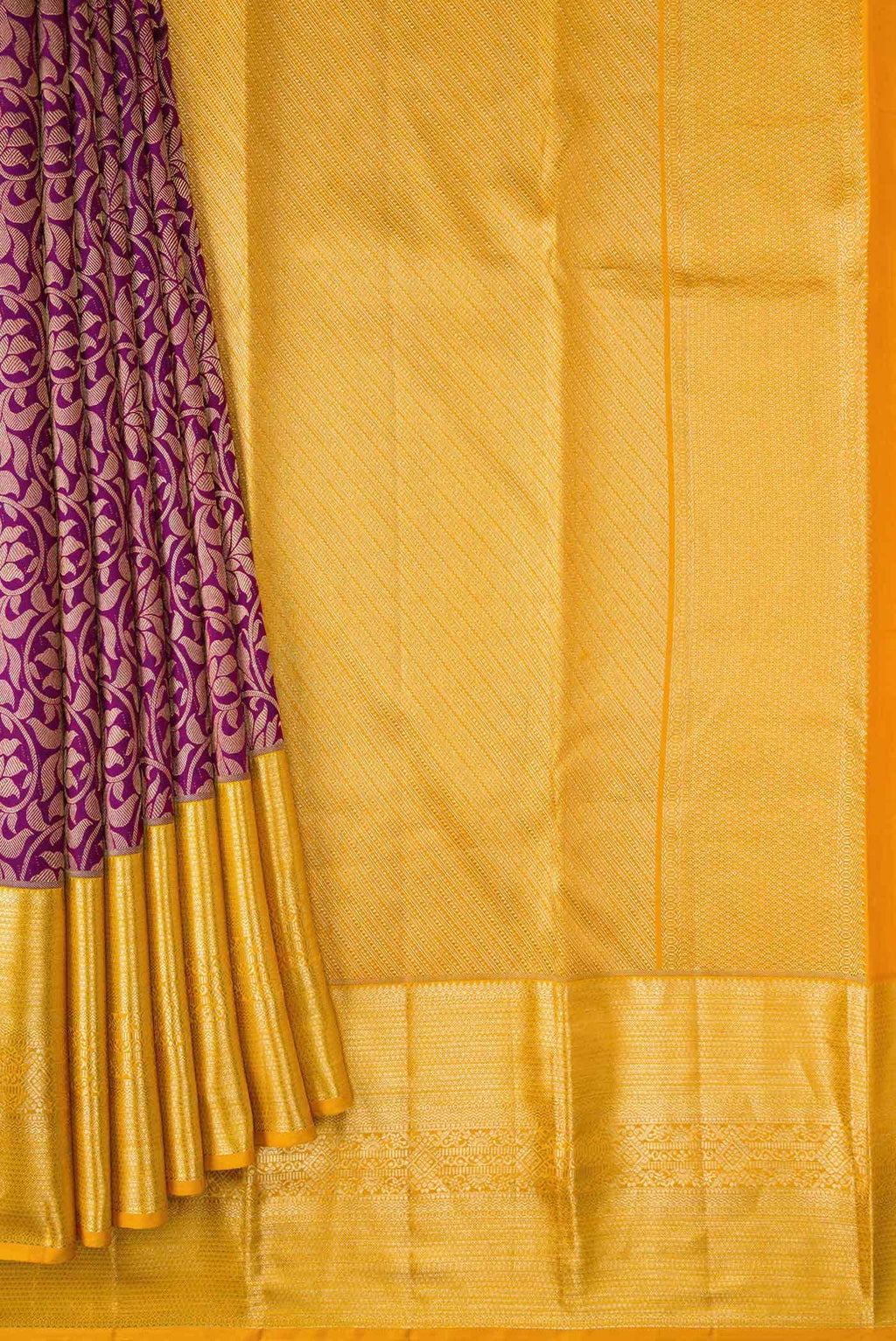 Purple Dual Tone Kanchipuram Silk Saree