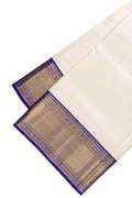 Sandal Silk Dhoti With Angavastram (8X4) Muzham