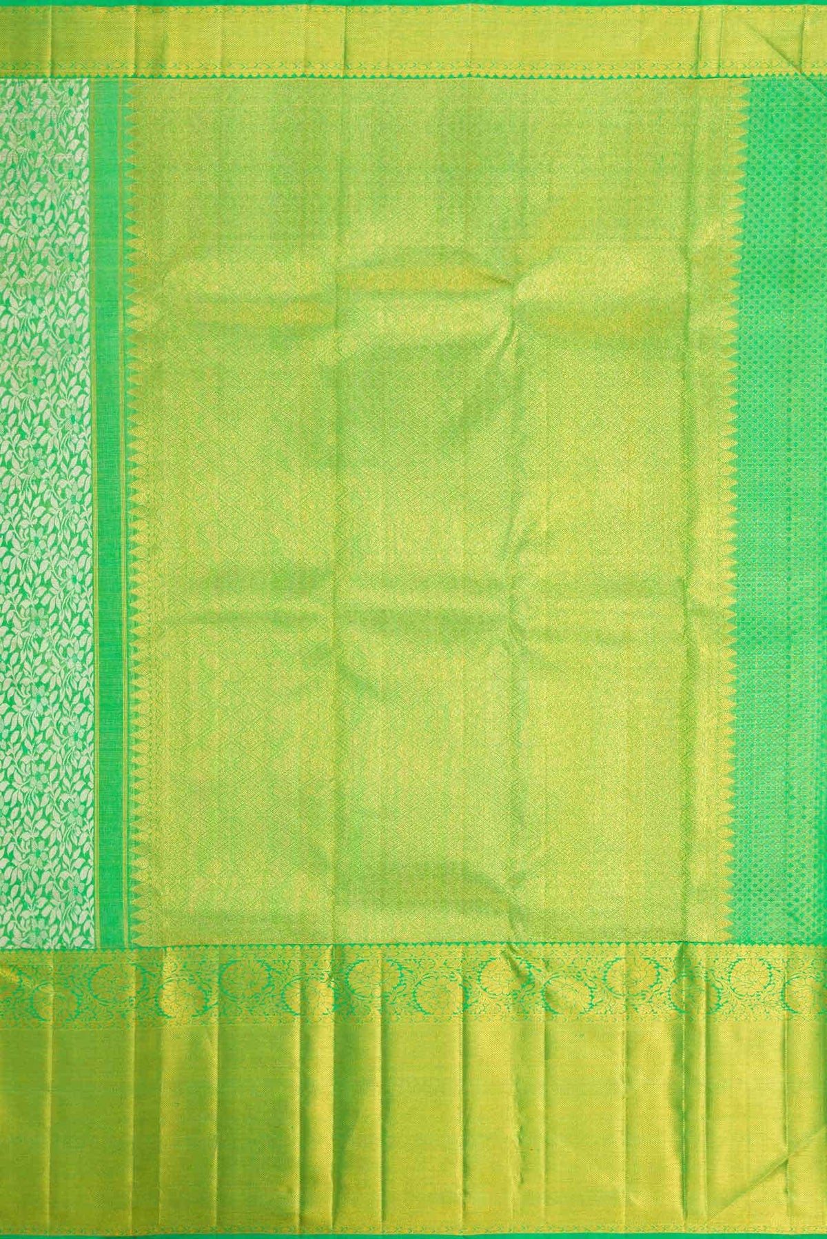 Green Dual Tone Kanchipuram Tissue Silk Saree