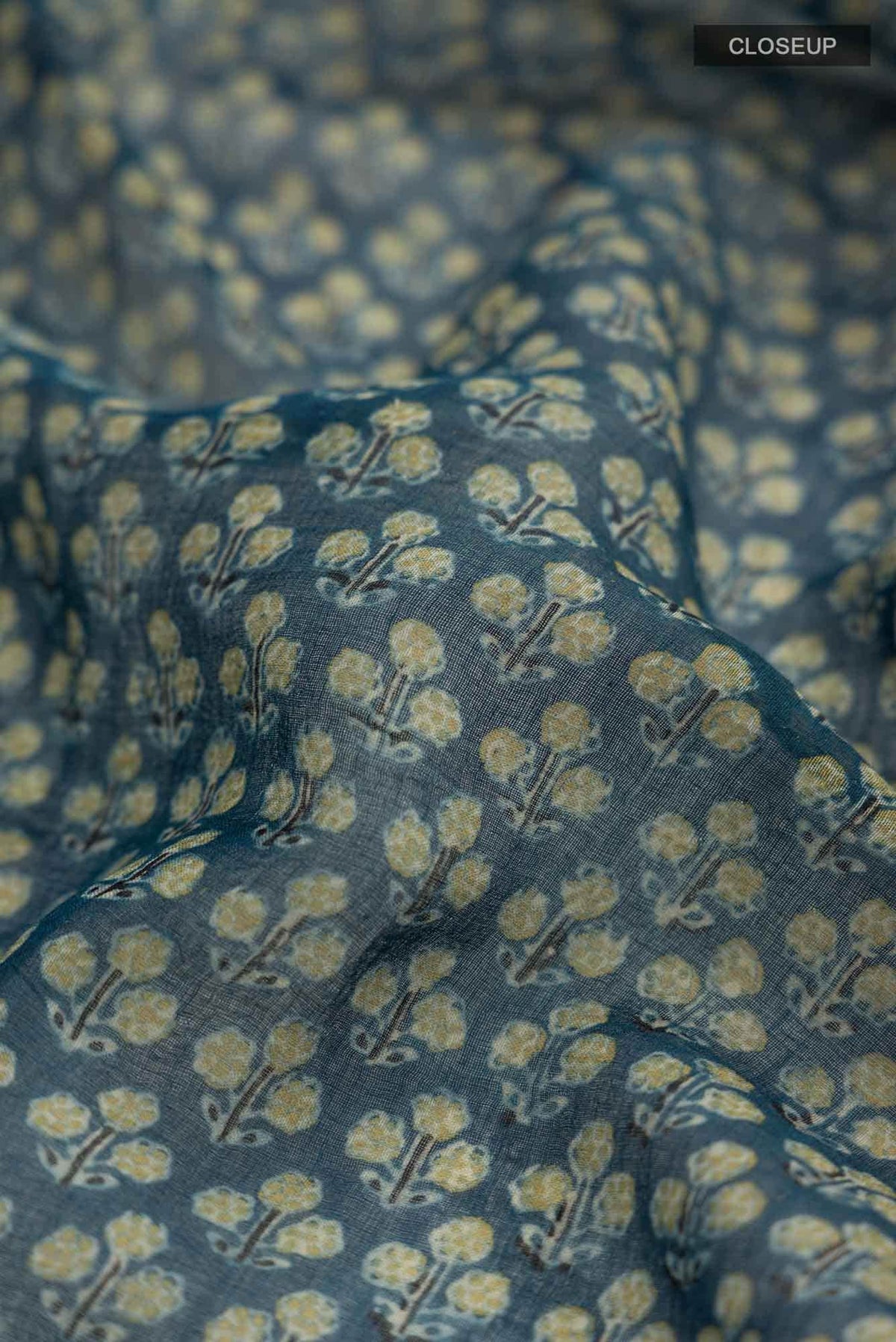 Blue Chanderi Silk Cotton Saree