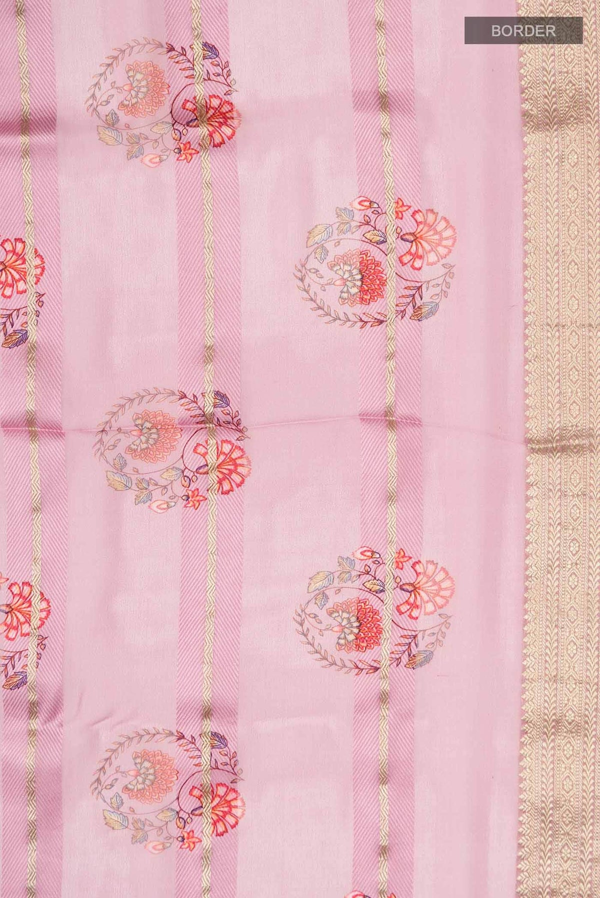 Pink Mysore Georgette Saree