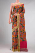 Mauve Mysore Crepe Saree