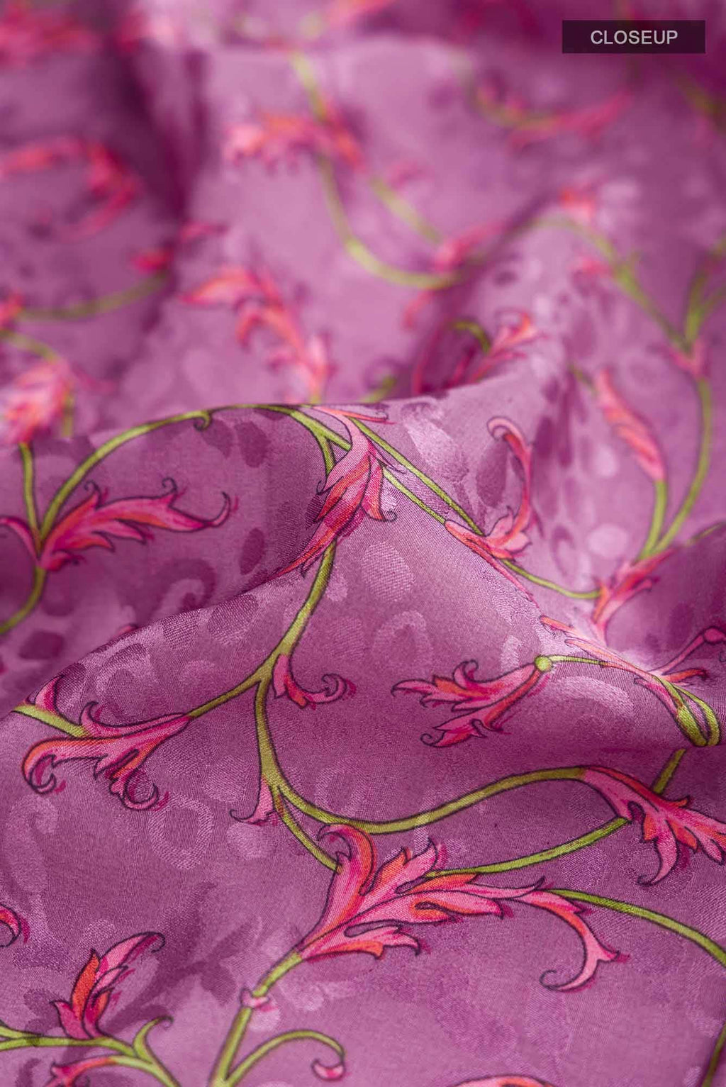 Lavender Mysore Crepe Saree