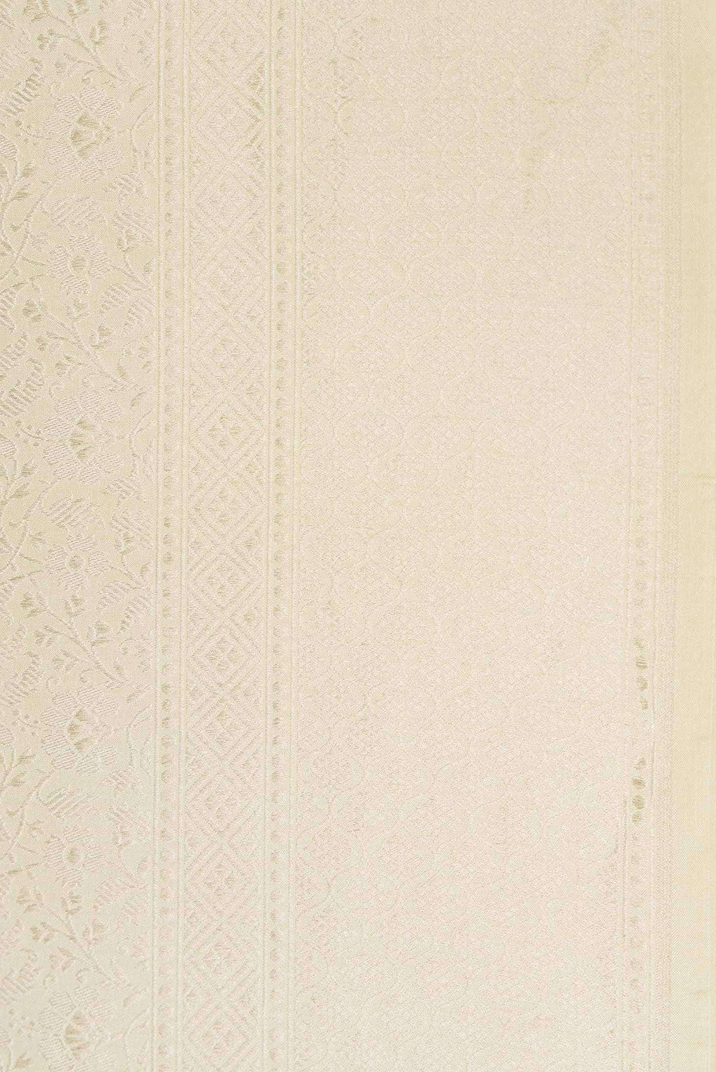 Cream Banarasi Silk Saree
