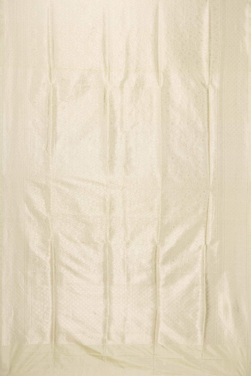 Cream Banarasi Silk Saree