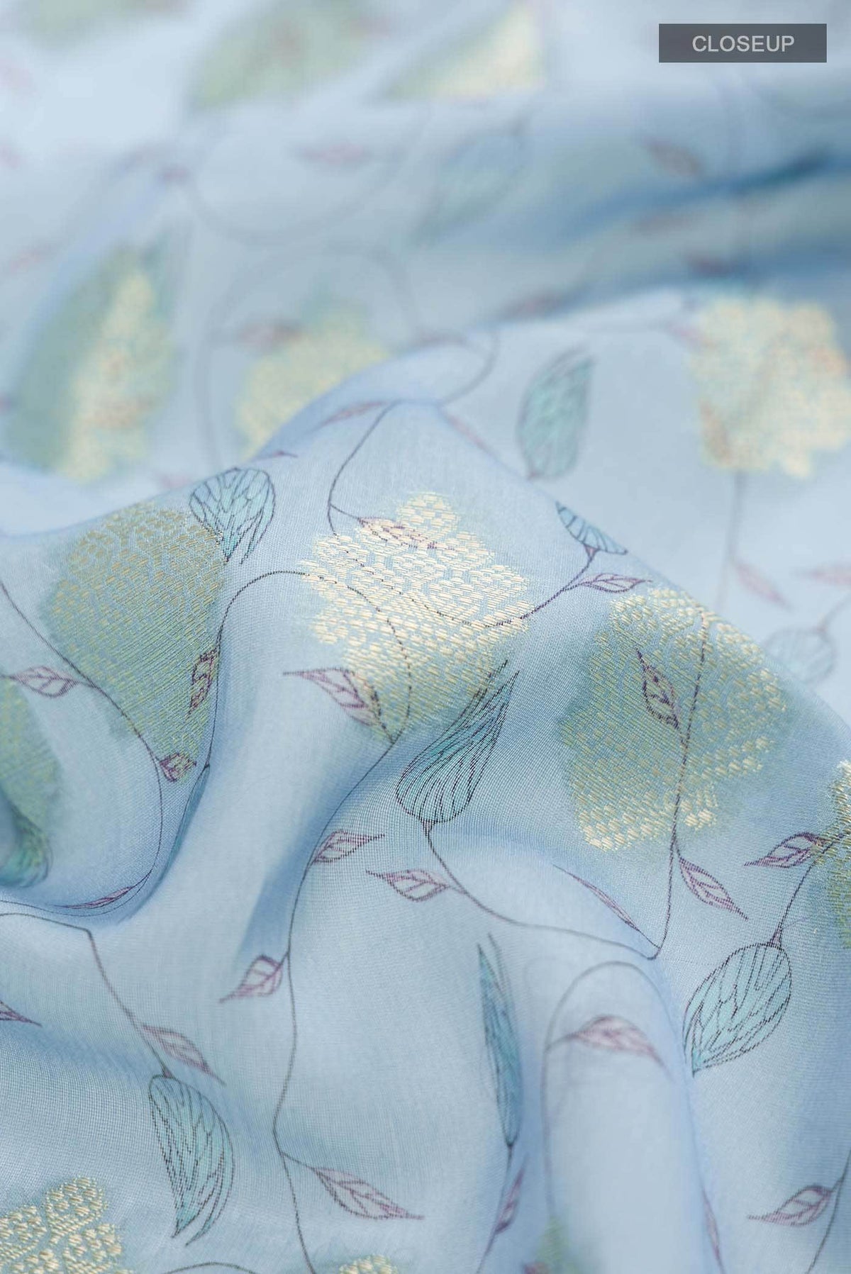 Blue Chanderi Silk Cotton Saree