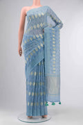 Blue Chanderi Silk Cotton Saree