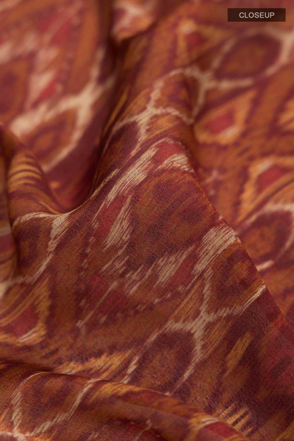 Brown Crepe Saree