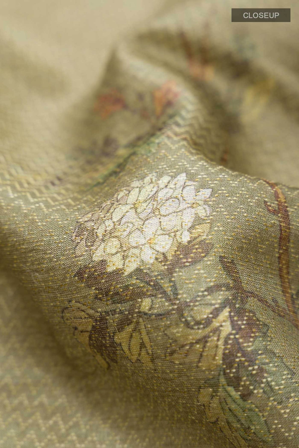 Green Bhagalpuri Tussar Silk Saree