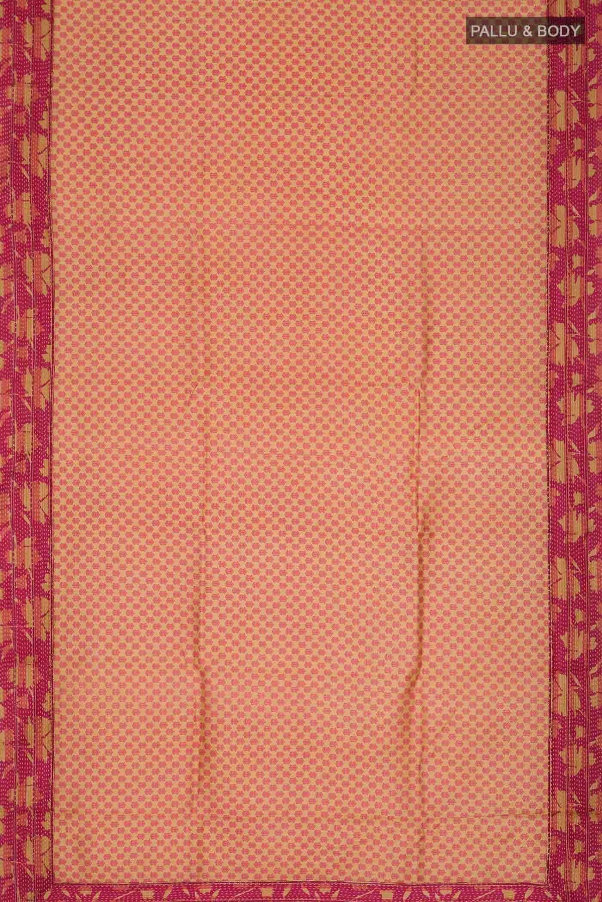 Beige Tussar Silk Saree