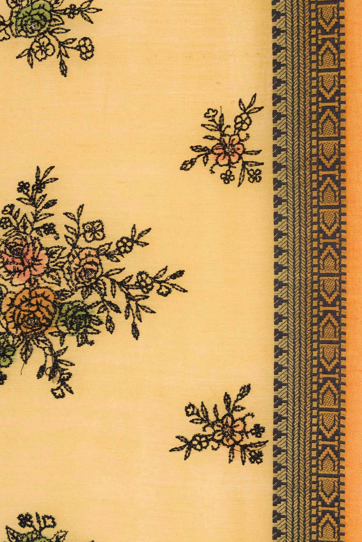 Sandal Tussar Silk Saree