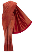 Pure Silk Pure Zari Red Dual Tone Kanjivaram Saree