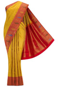 Pure Silk Pure Zari Gold Dual Tone Kanjivaram Saree
