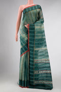 Green Dual Tone Tussar Silk Saree