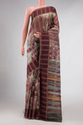 Coffee Brown Tussar Silk Saree