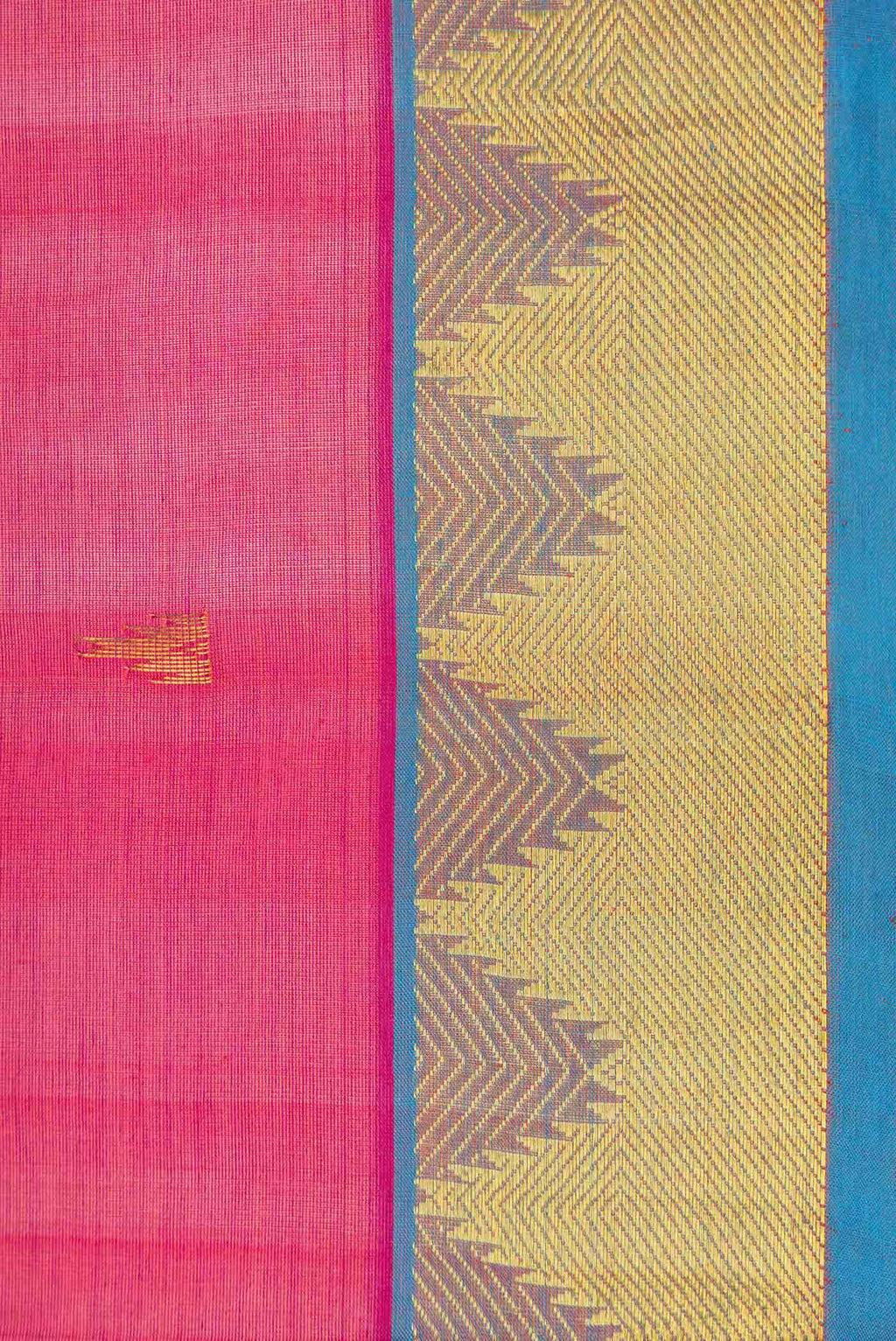 Dark Pink Dual Tone Silk Cotton Saree