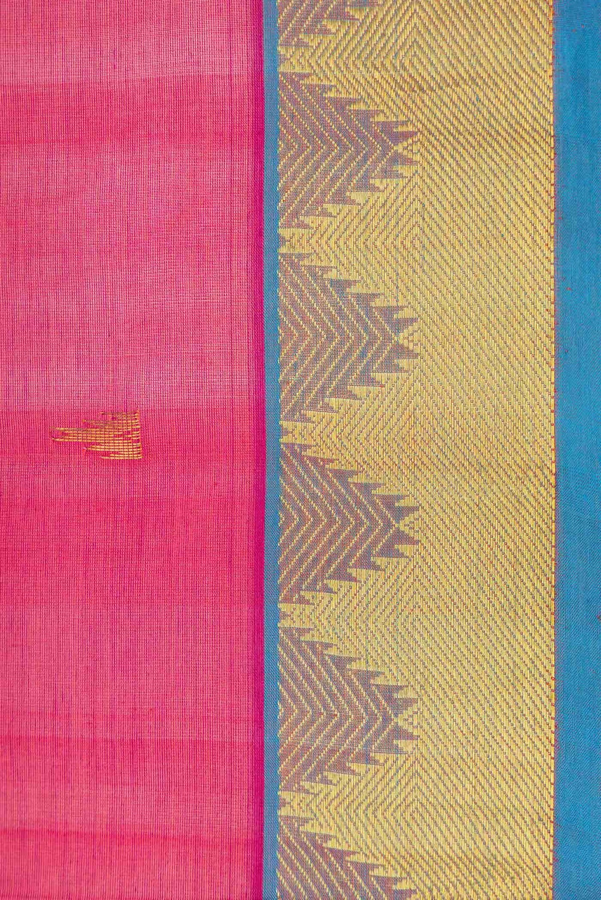 Dark Pink Dual Tone Silk Cotton Saree