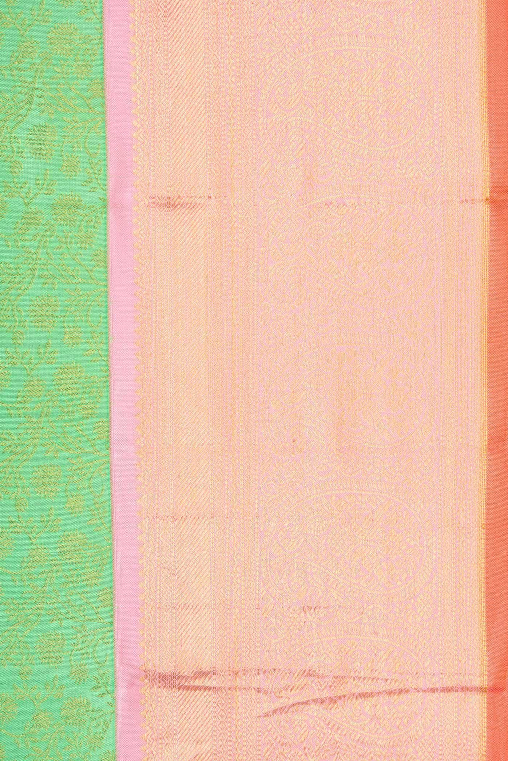 Parrot Green Kanjivaram Silk Saree