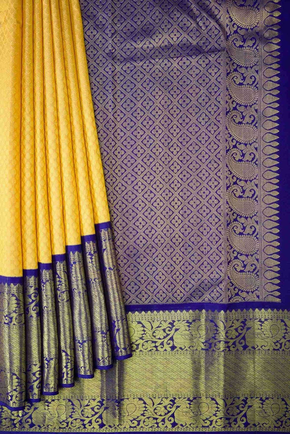 Sandal Dual Tone Kanchipuram Silk Saree