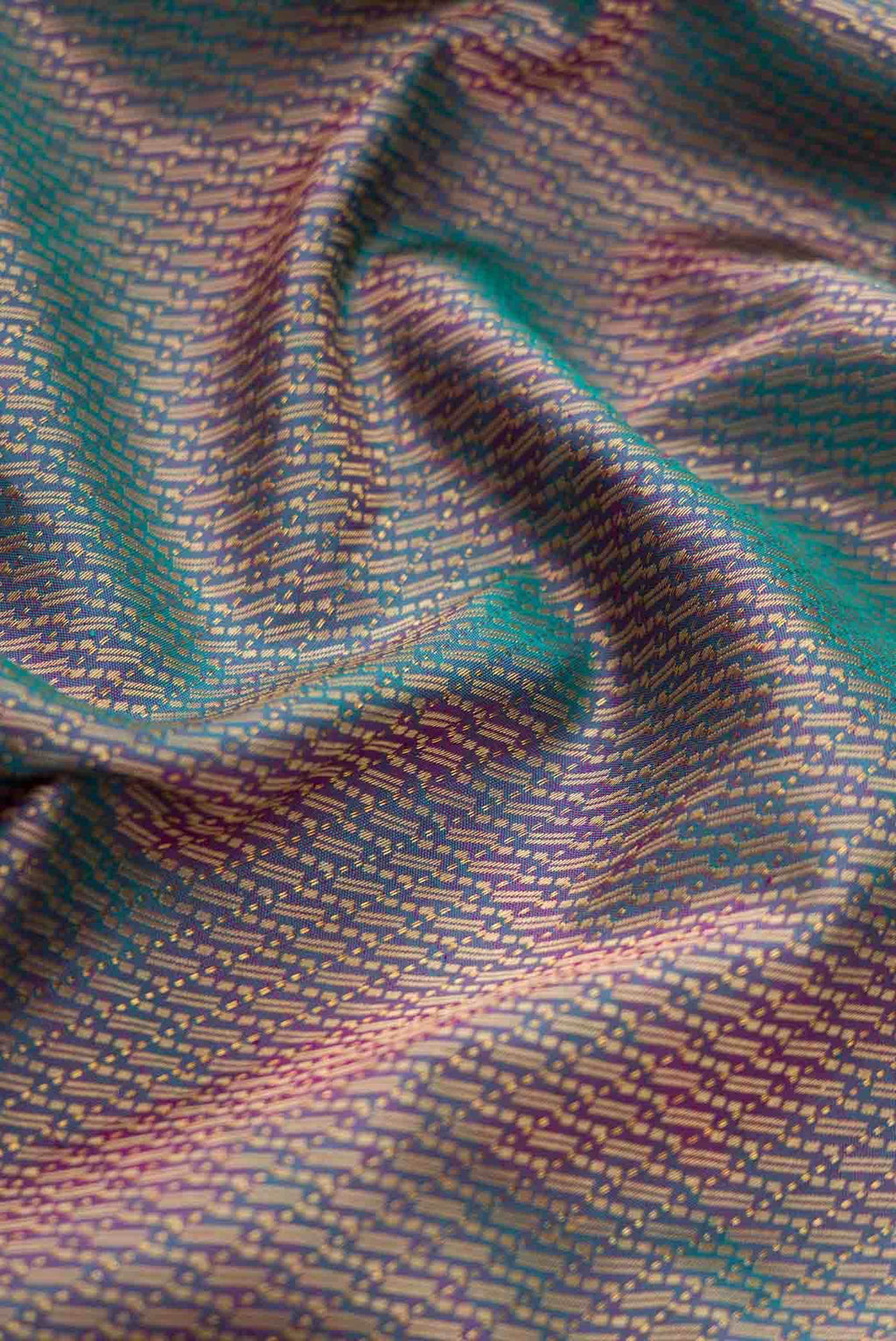 Blue with pink Color Kanjivaram Silk Saree