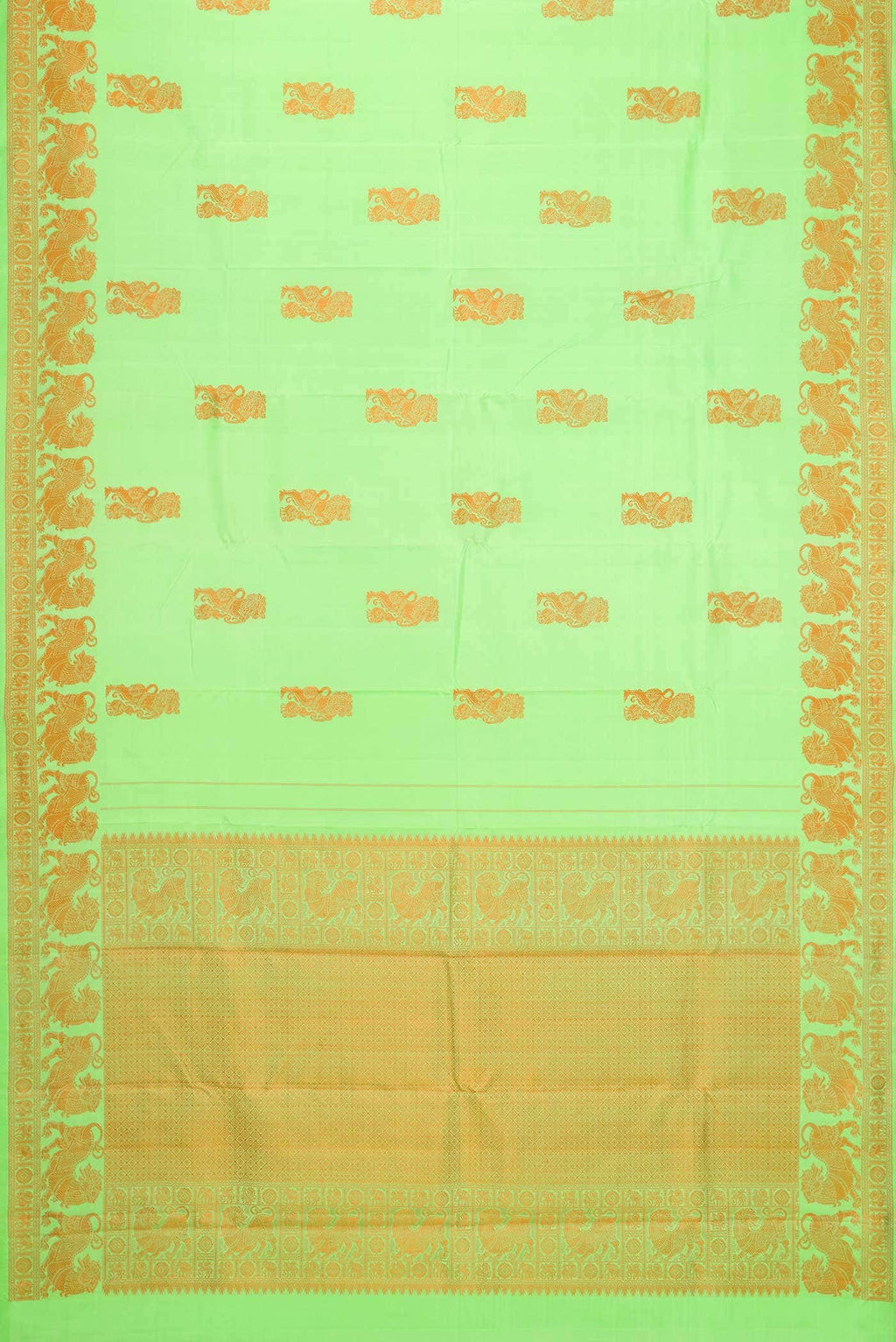 Sea Green Kanjivaram Silk Saree