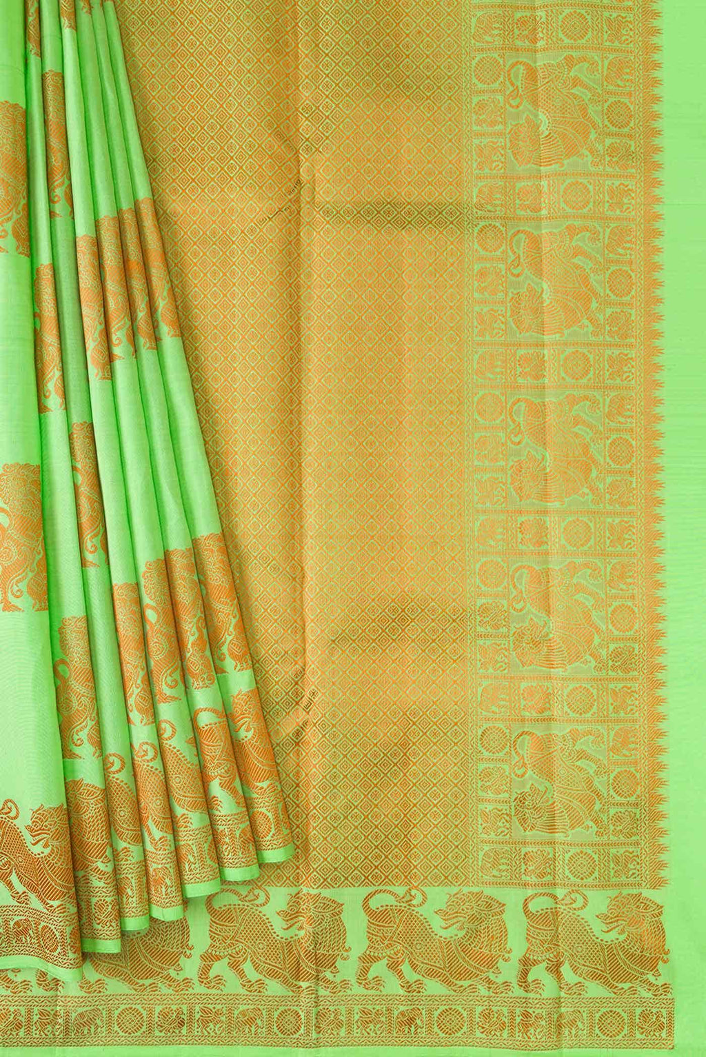Sea Green Kanjivaram Silk Saree
