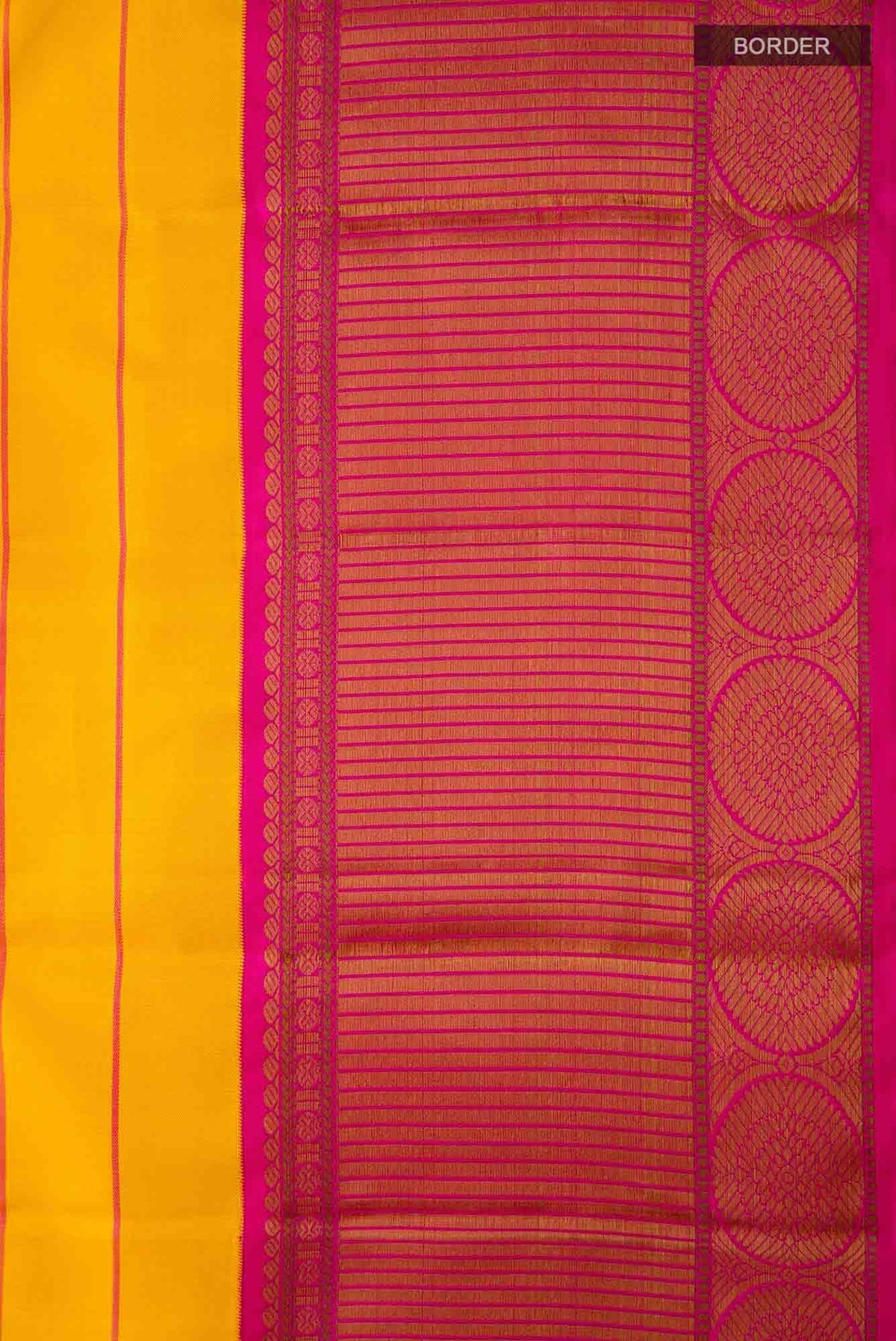 Yellow Dual Tone Kanjivaram Silk Saree