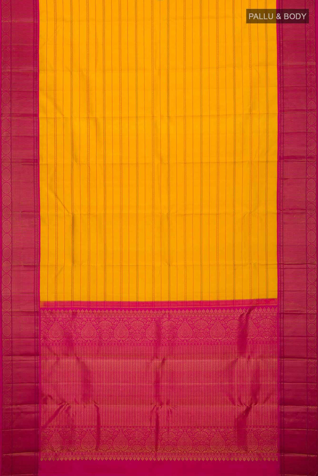Yellow Dual Tone Kanjivaram Silk Saree