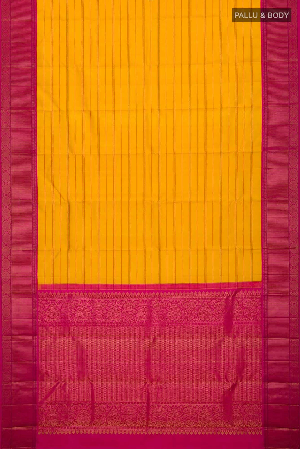 Yellow Dual Tone Kanjivaram Silk Saree