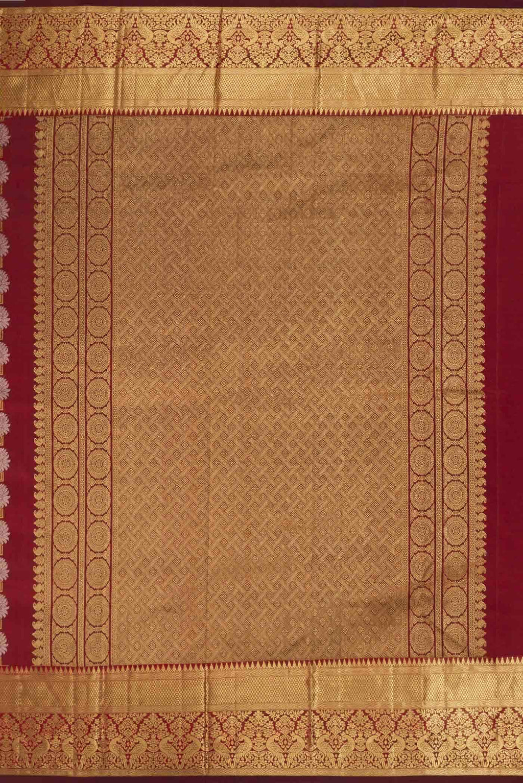 Maroon Dual Tone Kanjivaram Silk Saree