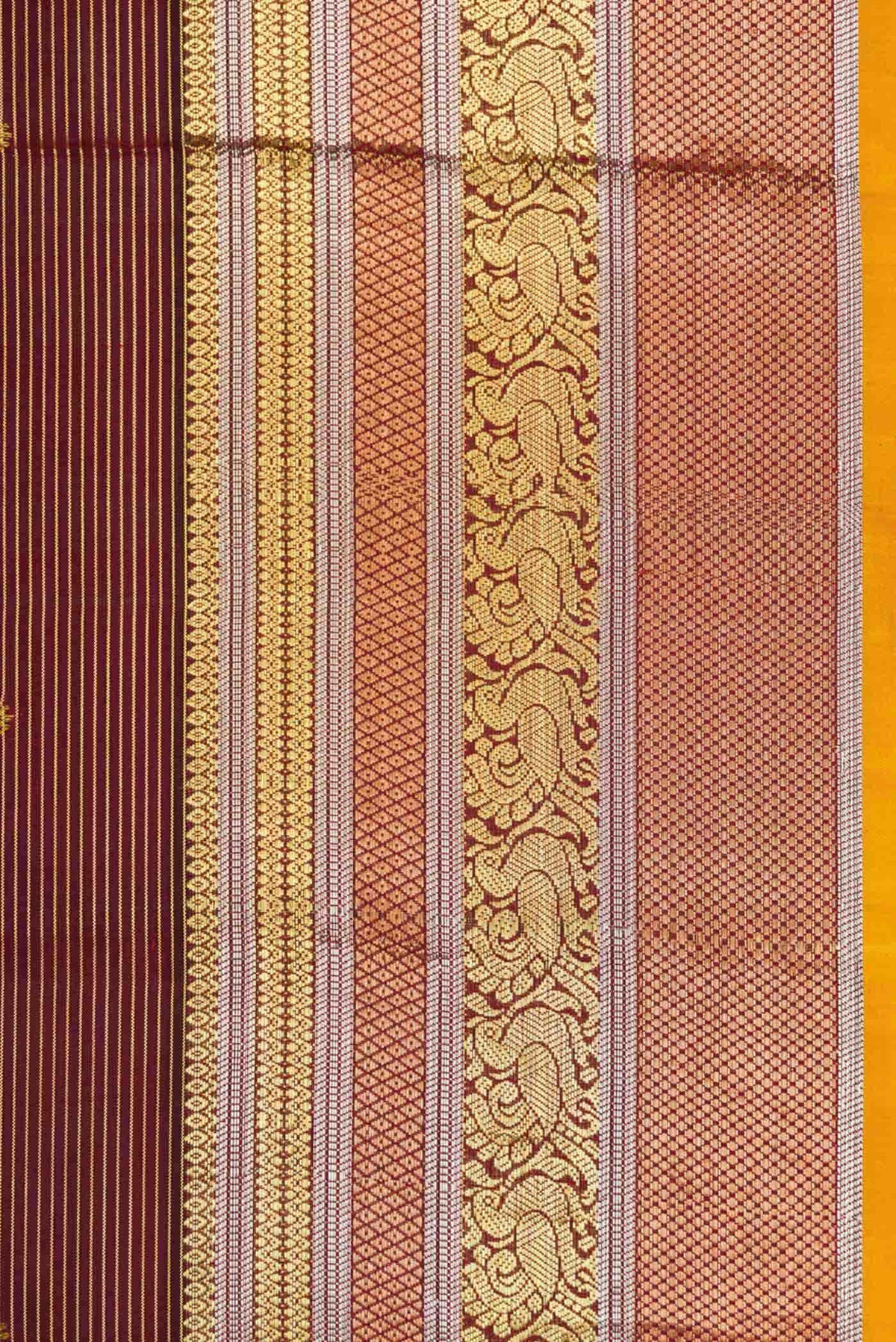 Maroon Dual Tone Kanjivaram Silk Saree