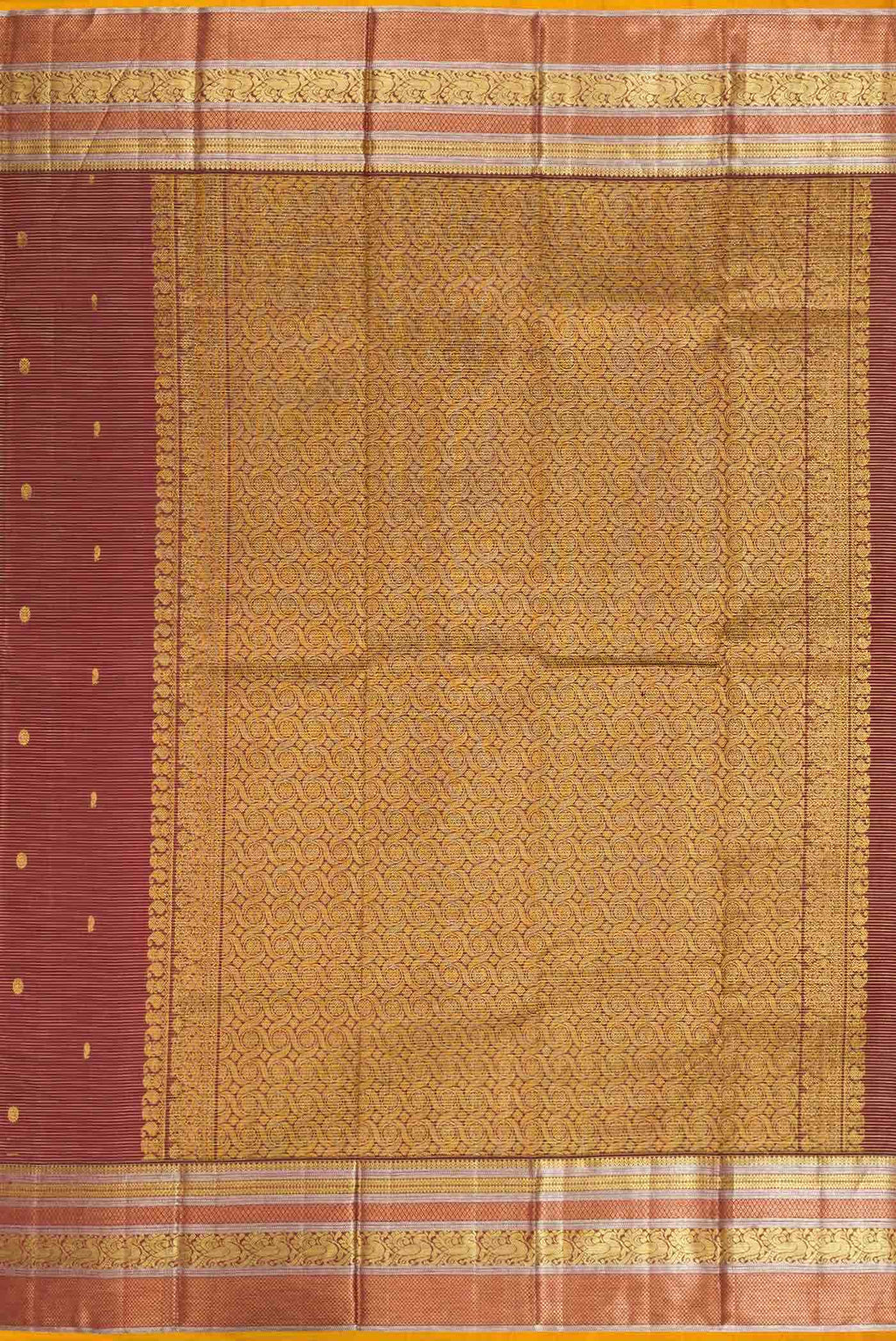 Maroon Dual Tone Kanjivaram Silk Saree