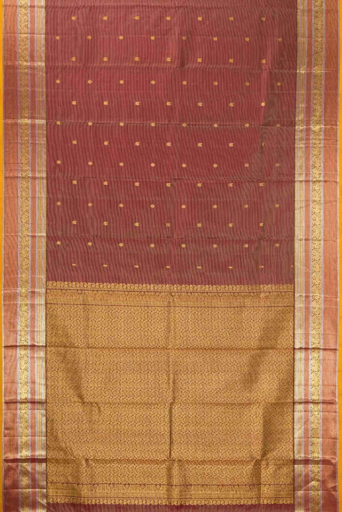 Maroon Dual Tone Kanjivaram Silk Saree
