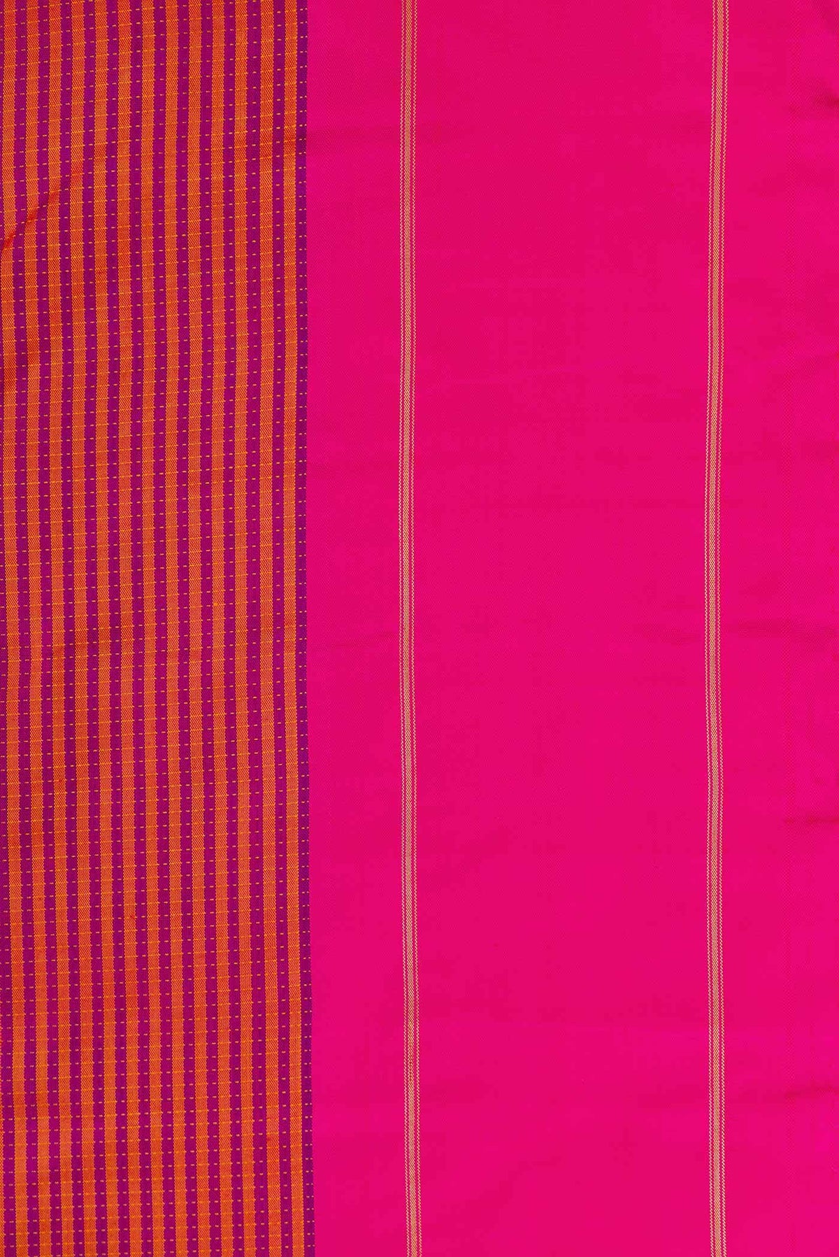 Pure Silk Pure Zari Mustard and Purple Dual Tone Kanjivaram Saree
