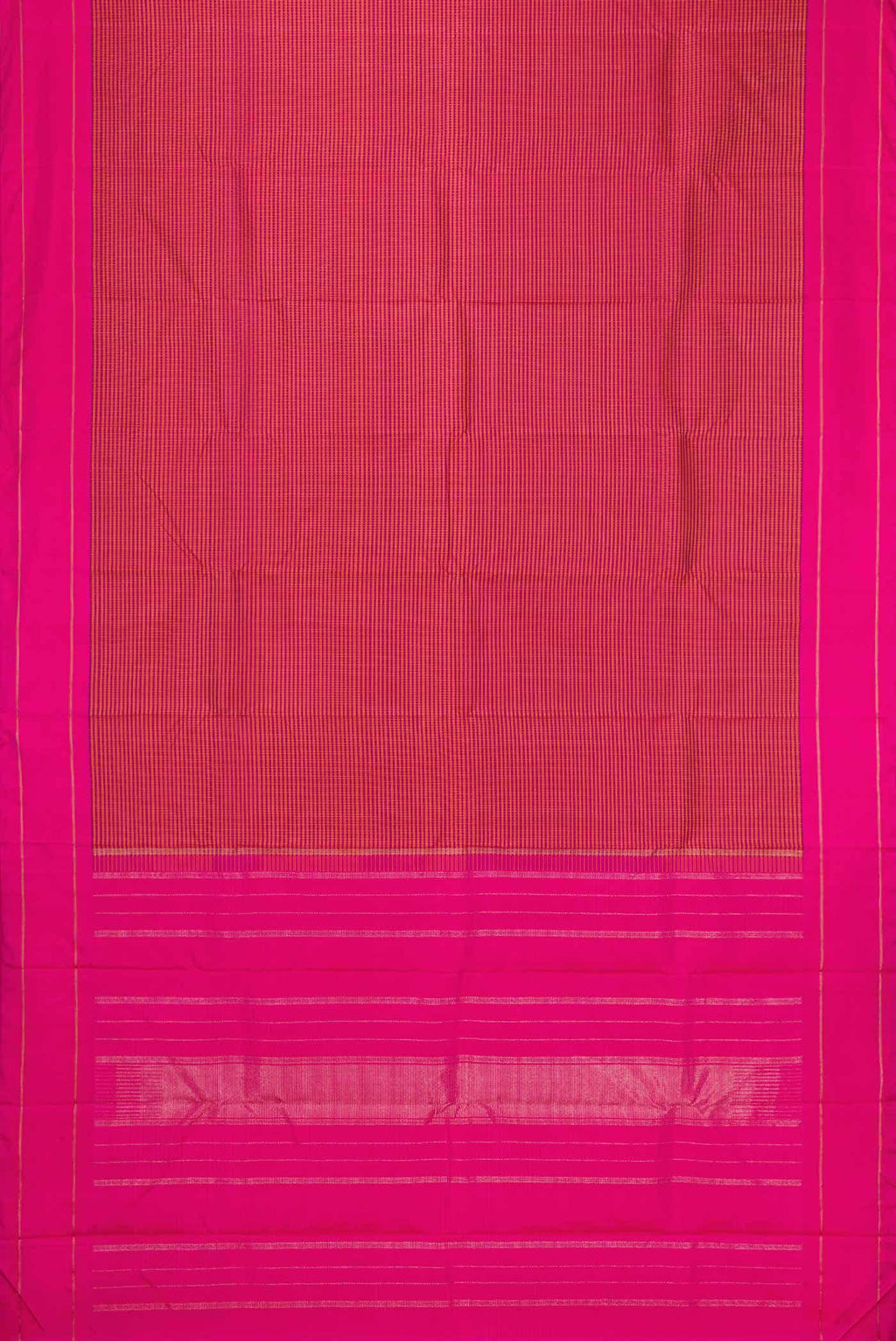 Pure Silk Pure Zari Mustard and Purple Dual Tone Kanjivaram Saree