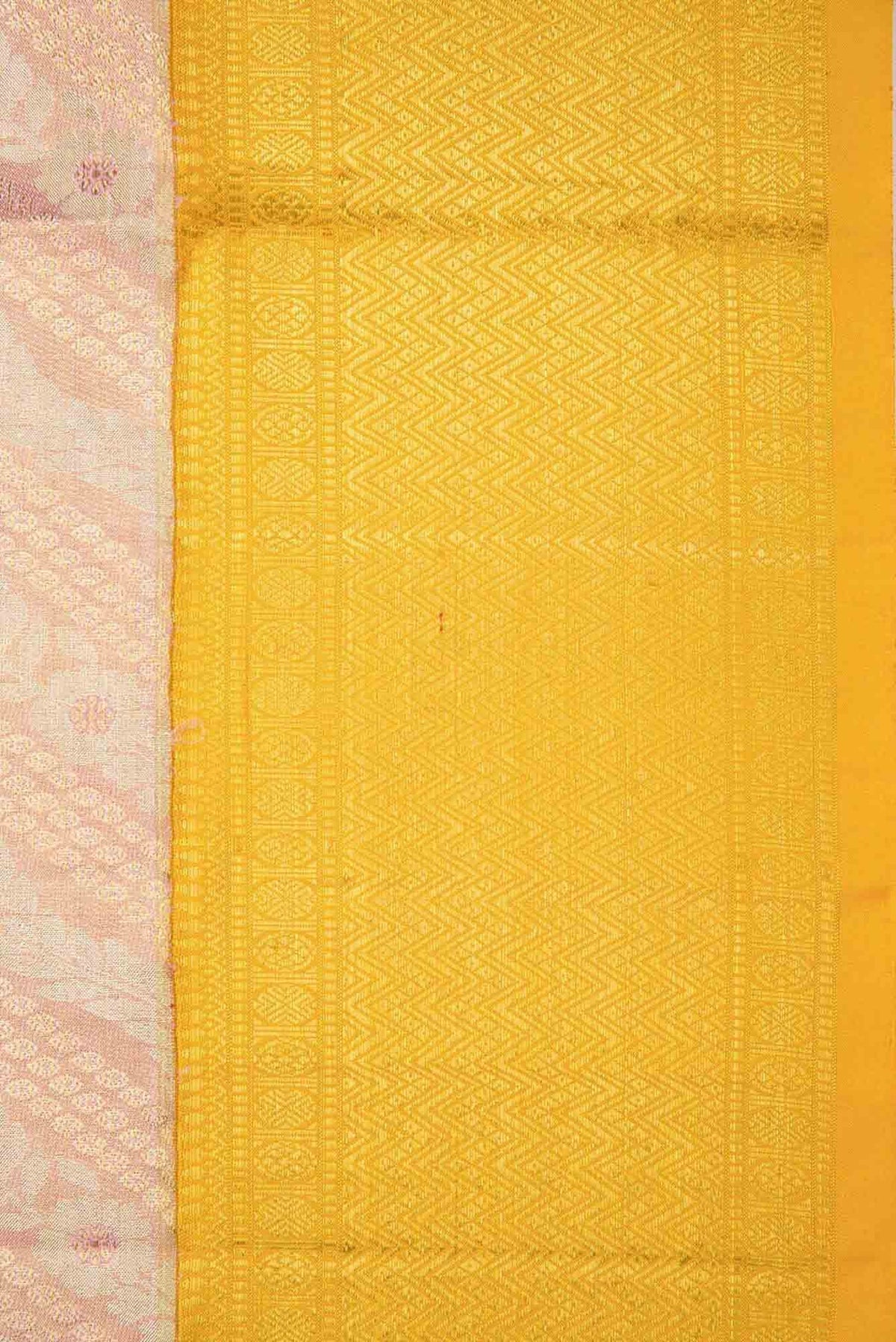 Rose Gold Dual Tone Kanjivaram Tissue Silk Saree