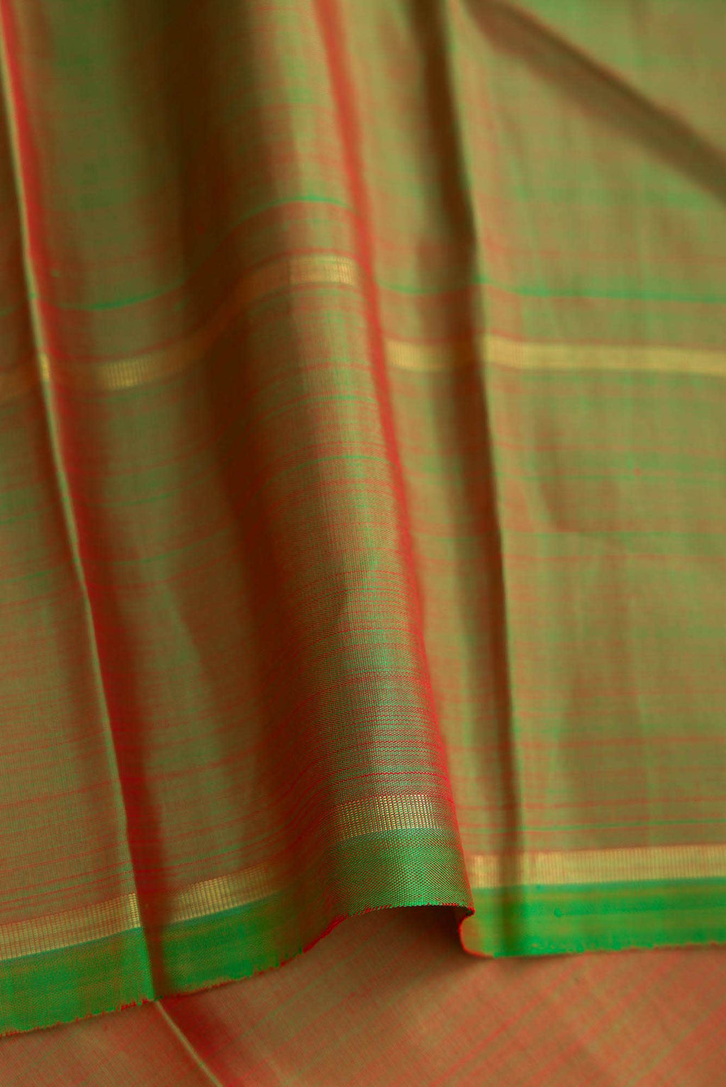 Pure Silk Pure Zari Pink Dual Tone Kanjivaram Saree