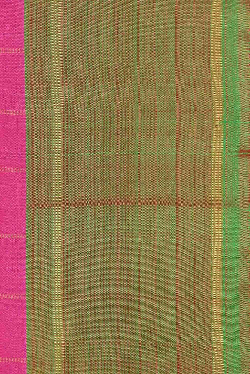 Pure Silk Pure Zari Pink Dual Tone Kanjivaram Saree