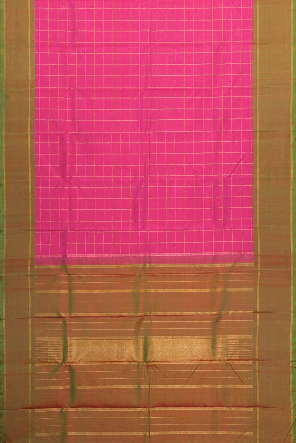 Pure Silk Pure Zari Pink Dual Tone Kanjivaram Saree