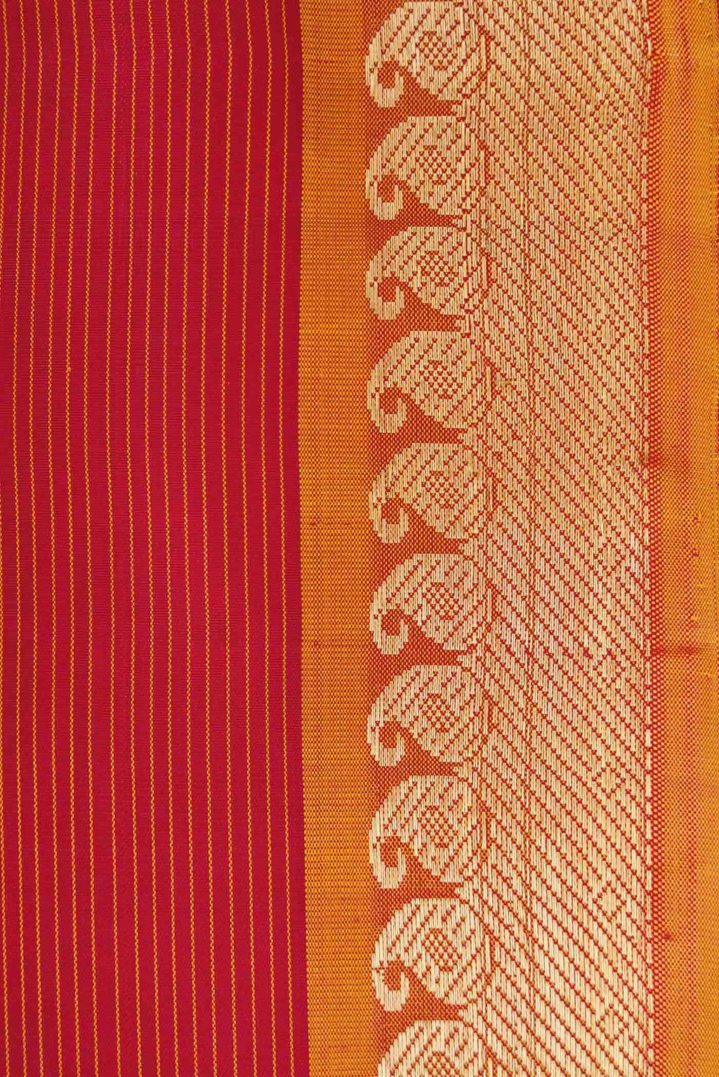 Pure Silk Pure Zari Maroon Dual Tone Kanjivaram Saree