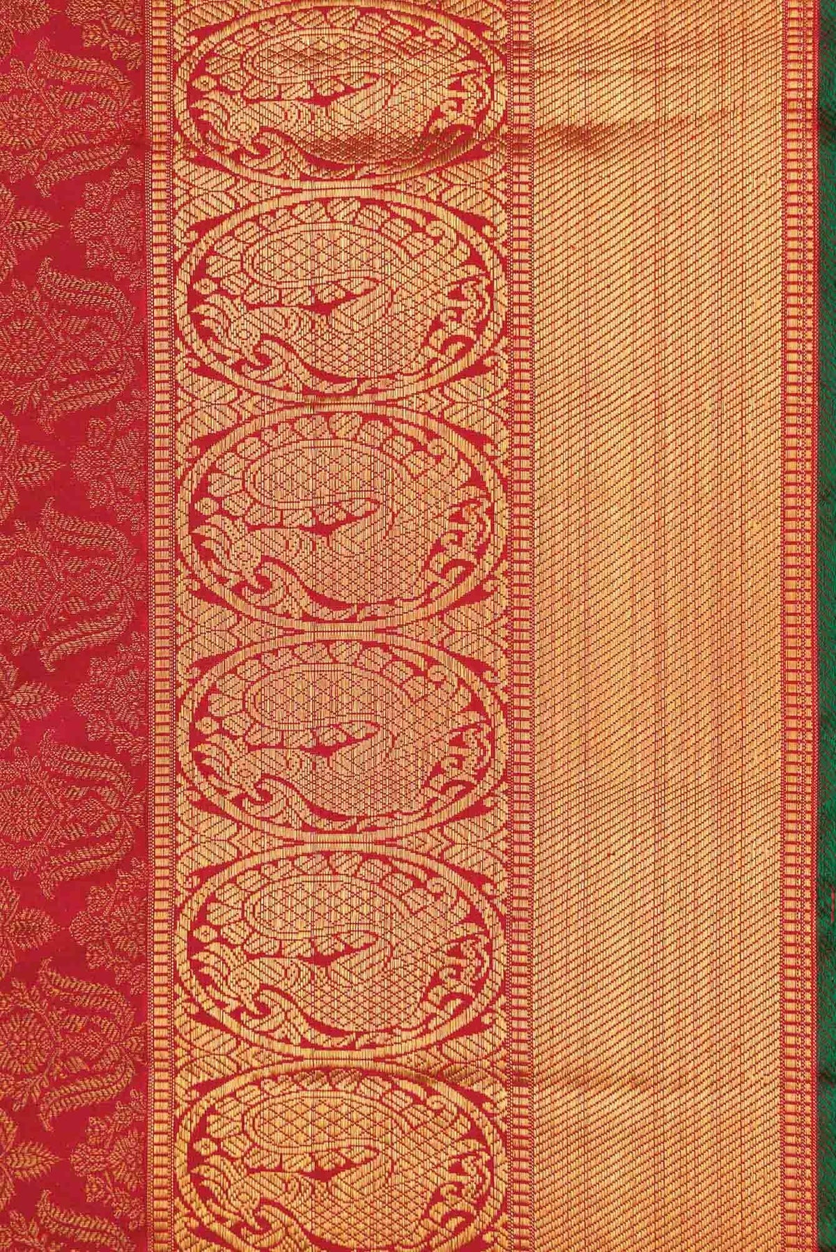Pure Silk Pure Zari Red Dual Tone Kanjivaram Saree