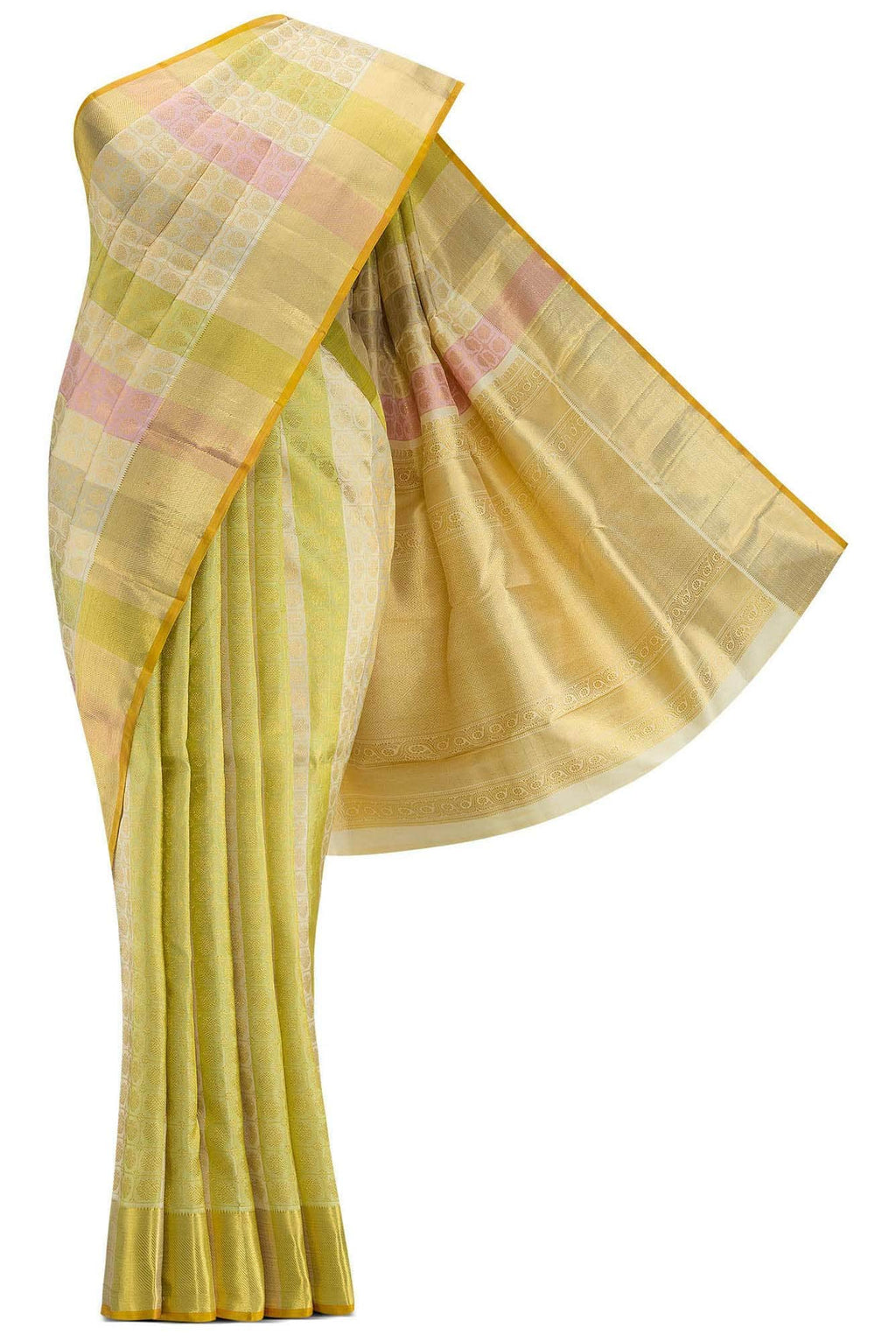 Pure Silk Pure Zari Multi Color Kanjivaram Saree