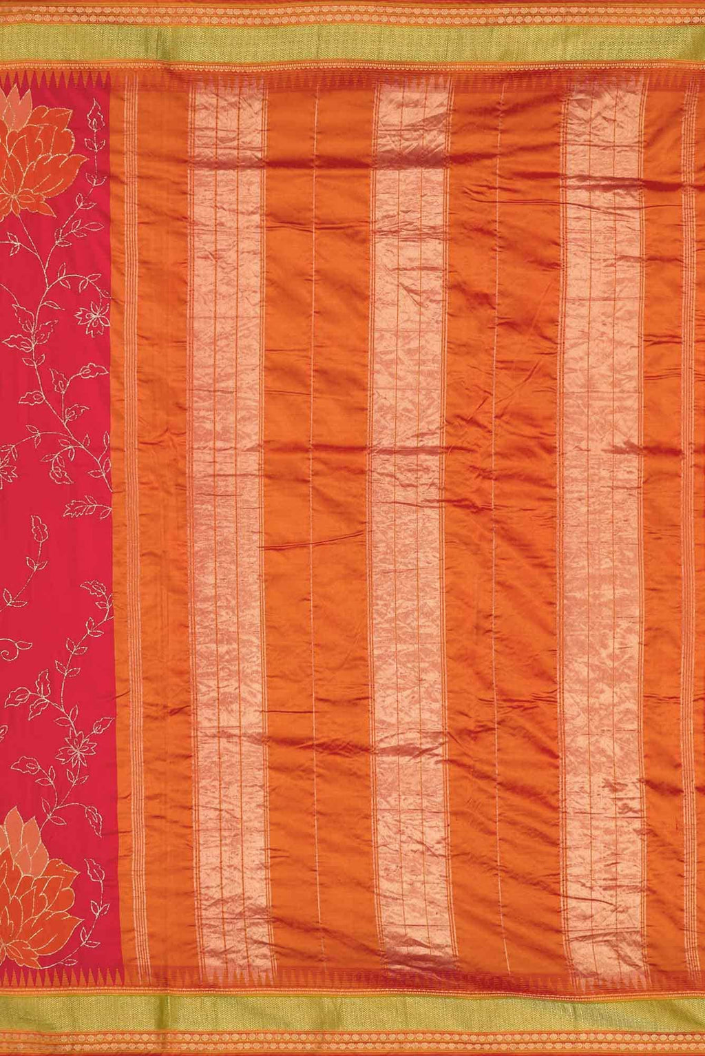 Red Dual Tone Banarasi Silk Saree