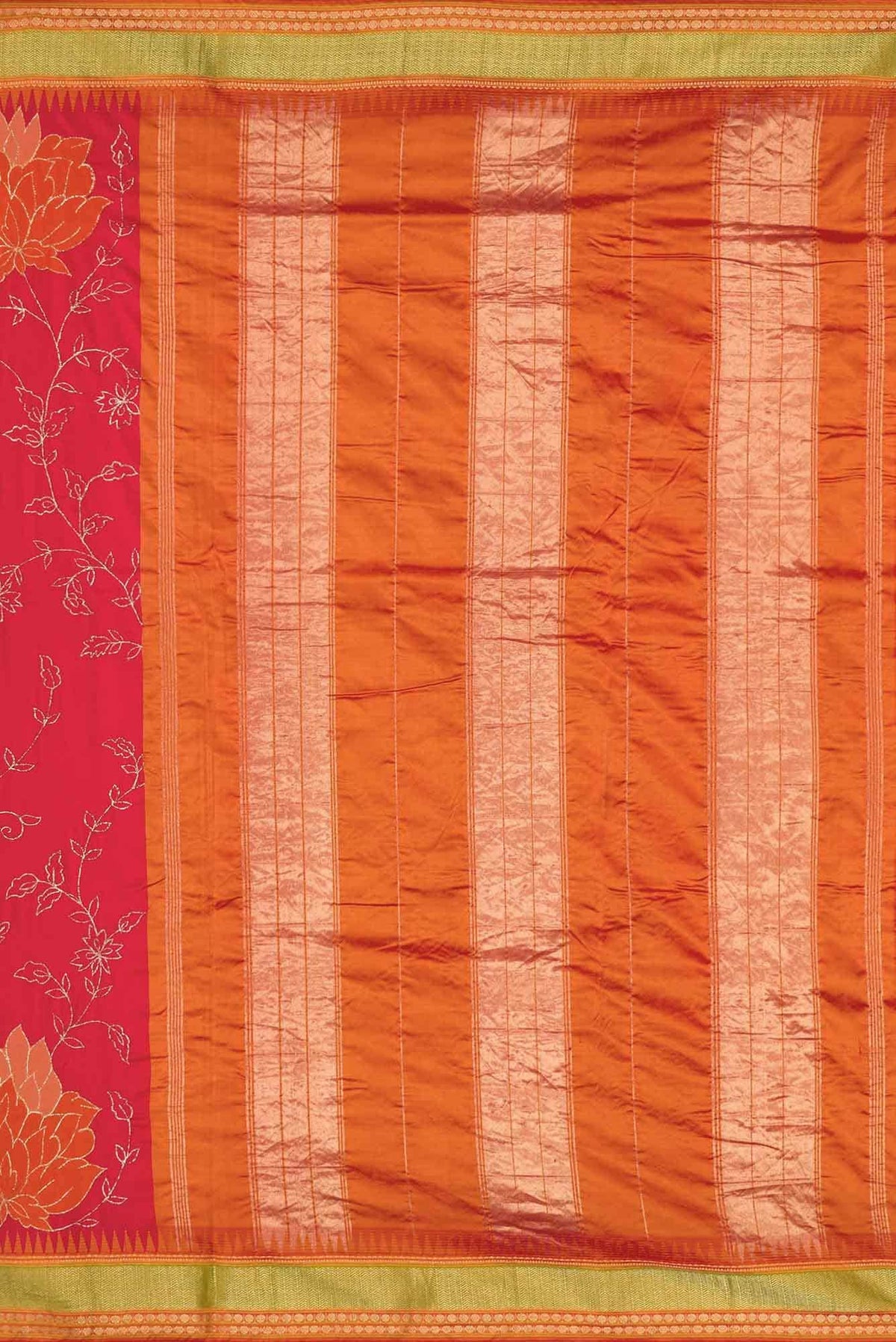 Red Dual Tone Banarasi Silk Saree