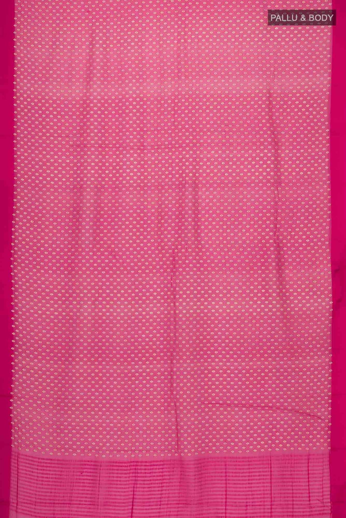 Pink Mysore Chiffon Saree