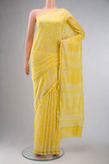 Yellow Chanderi Silk Cotton Saree