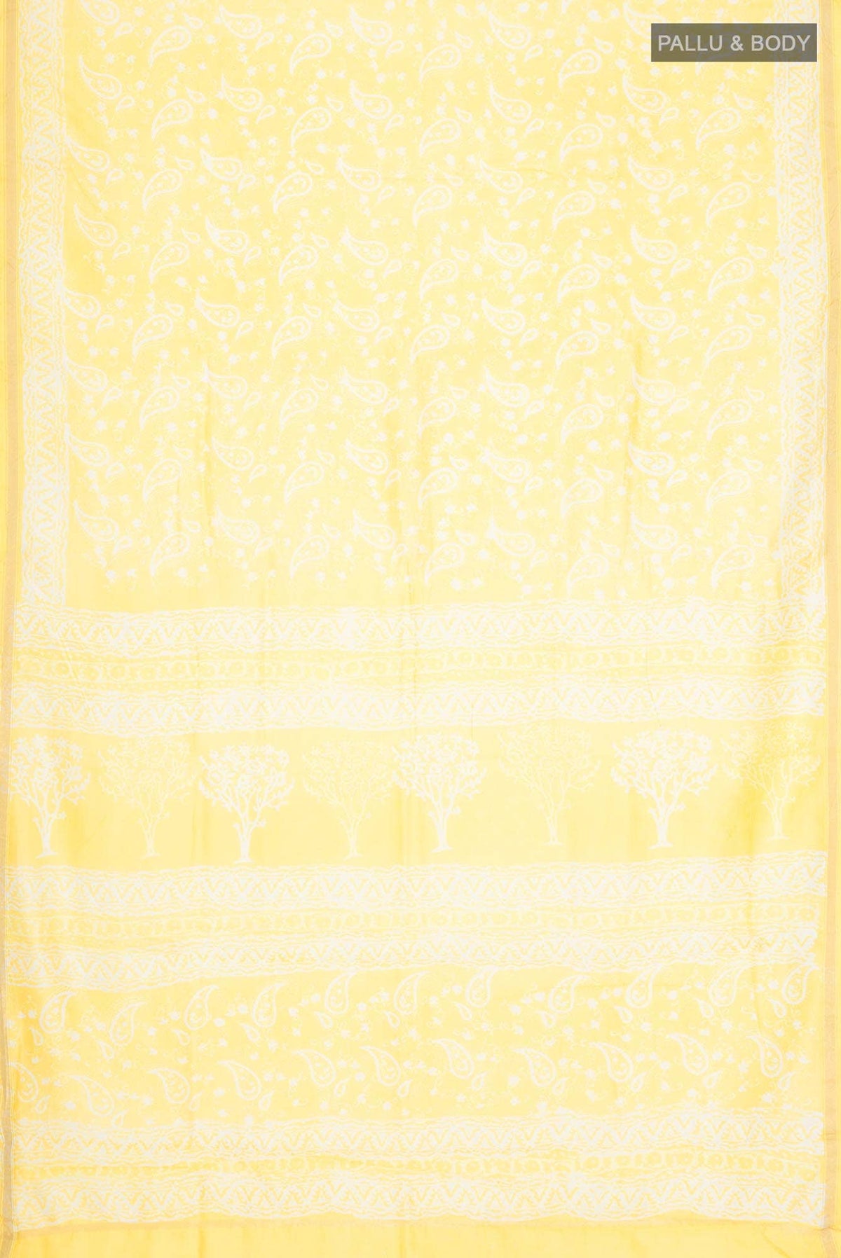 Yellow Chanderi Silk Cotton Saree