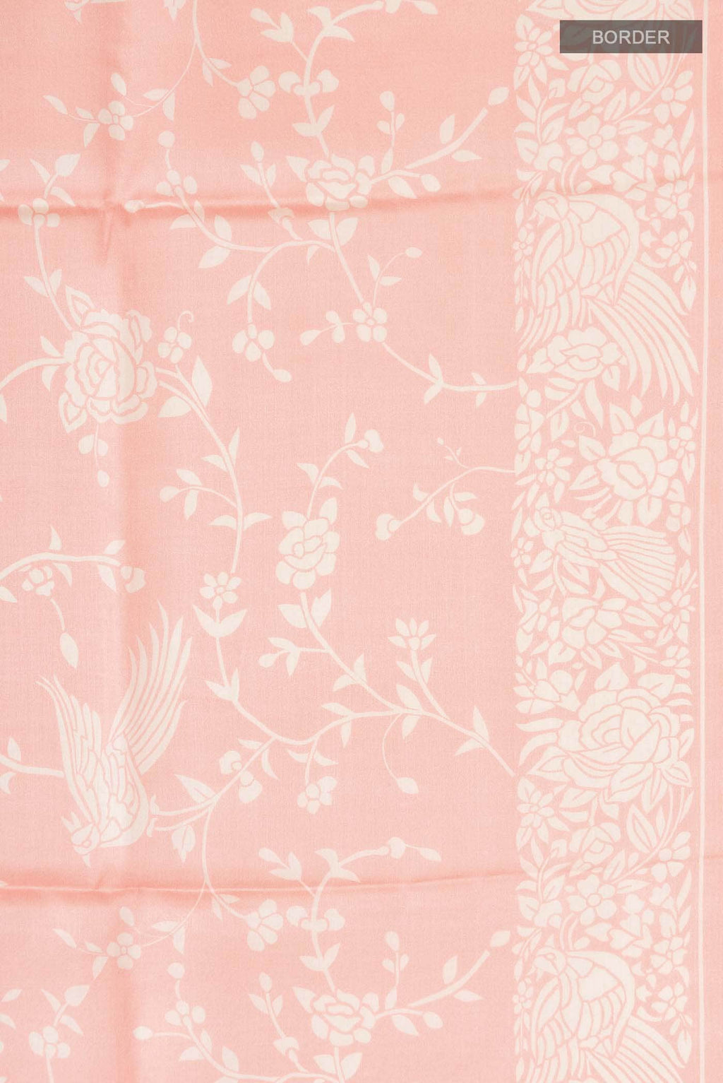 Peach Tussar Silk Saree